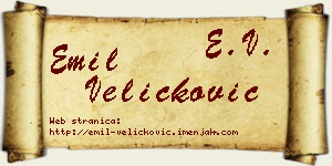 Emil Veličković vizit kartica